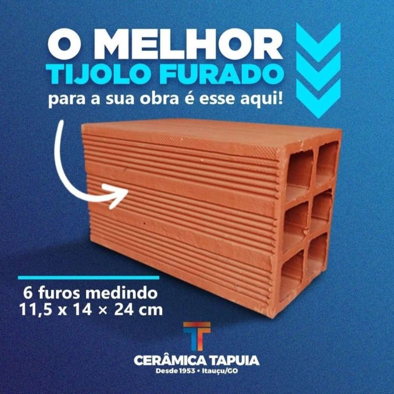 tijolo furado ceramica tapuia